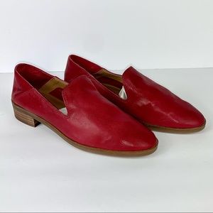 LUCKY BRAND CAHILL LOAFER SHOE AND BOOT, BIKING RED LEATHER